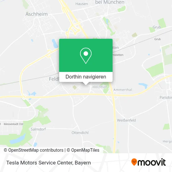 Tesla Motors Service Center Karte