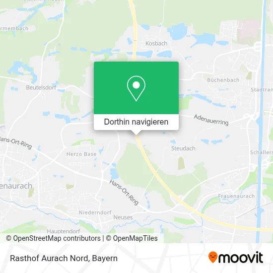 Rasthof Aurach Nord Karte