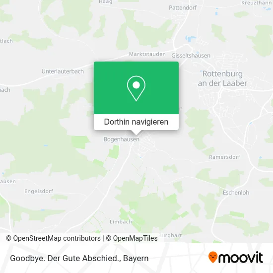 Goodbye. Der Gute Abschied. Karte