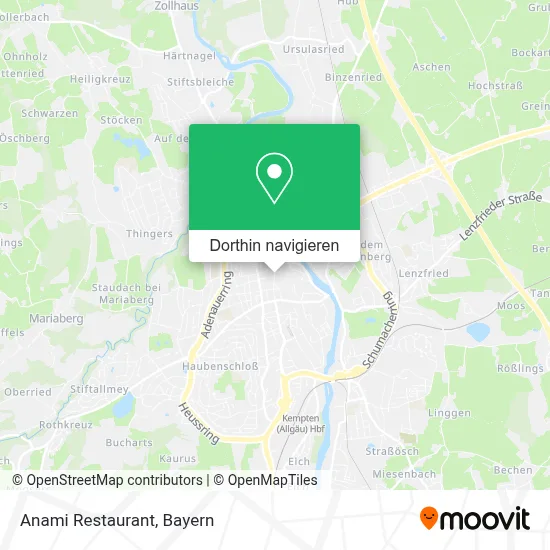 Anami Restaurant Karte