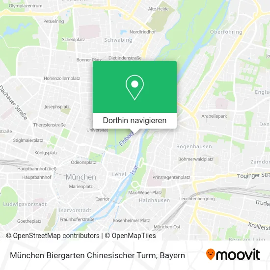München Biergarten Chinesischer Turm Karte