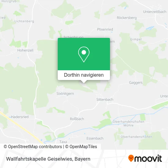 Wallfahrtskapelle Geiselwies Karte