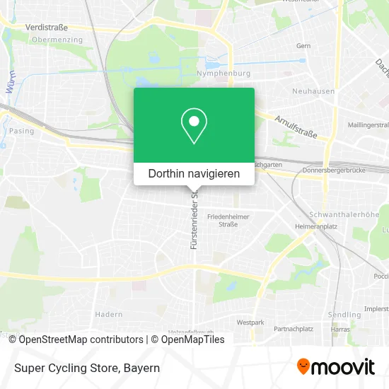 Super Cycling Store Karte