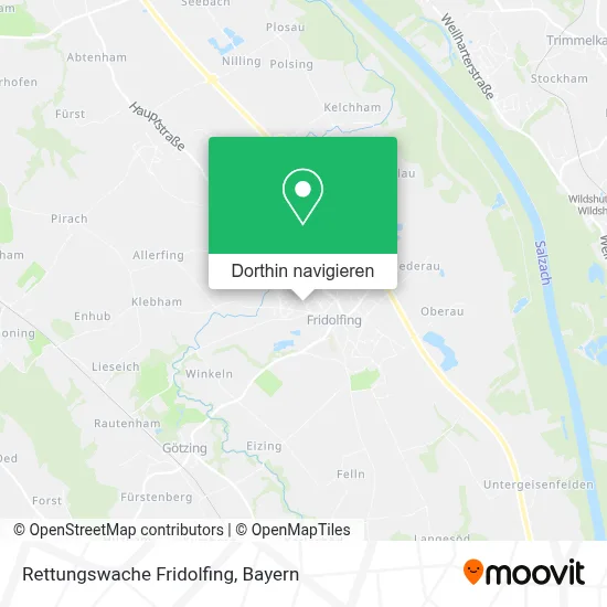 Rettungswache Fridolfing Karte