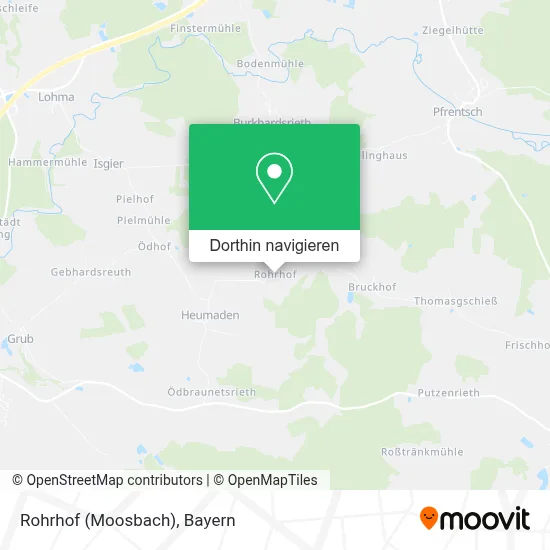 Rohrhof (Moosbach) Karte