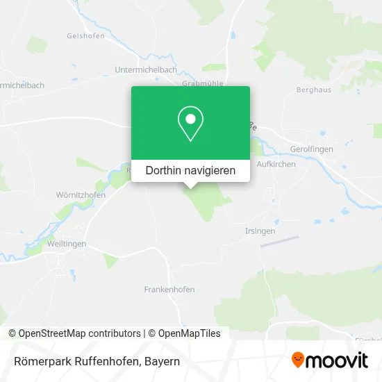 Römerpark Ruffenhofen Karte