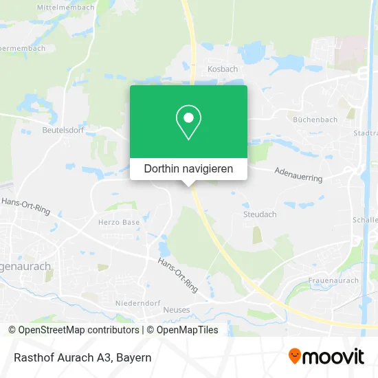 Rasthof Aurach A3 Karte