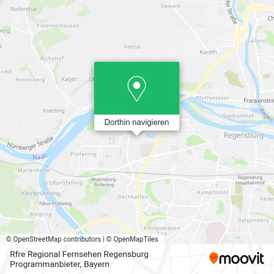 Rfre Regional Fernsehen Regensburg Programmanbieter Karte