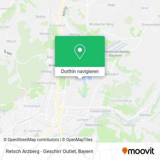 Retsch Arzberg - Geschirr Outlet Karte