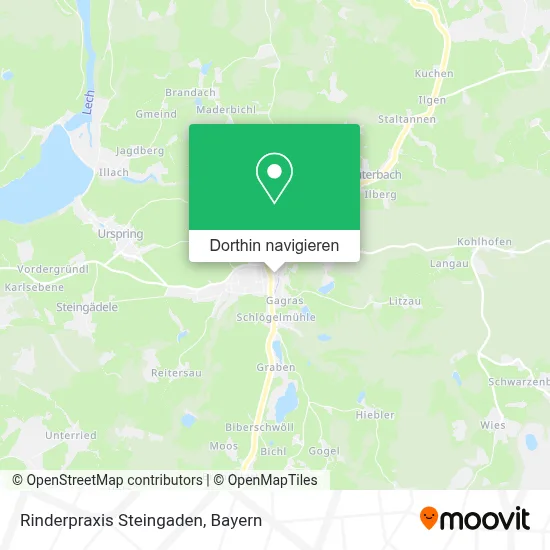 Rinderpraxis Steingaden Karte