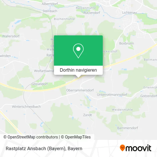 Rastplatz Ansbach (Bayern) Karte
