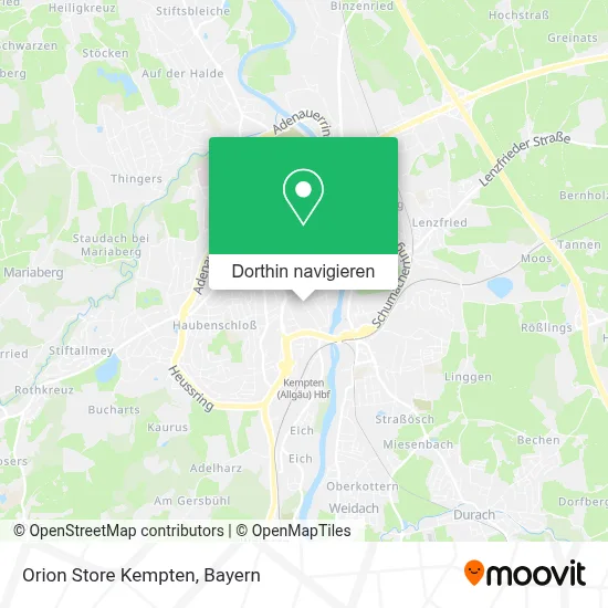 Orion Store Kempten Karte