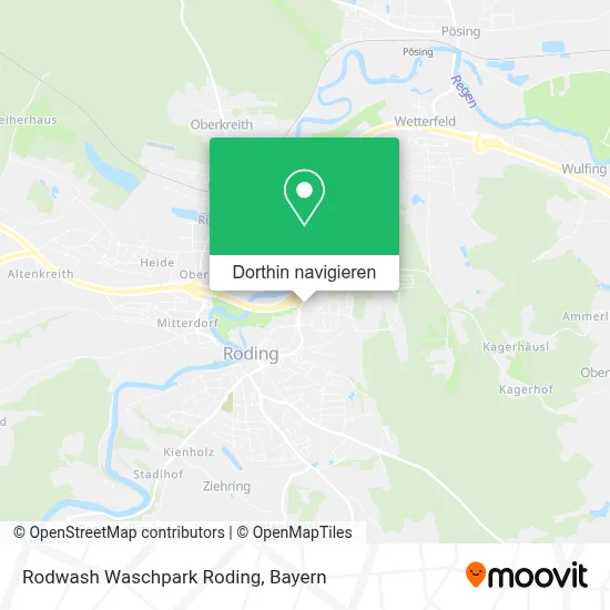 Rodwash Waschpark Roding Karte