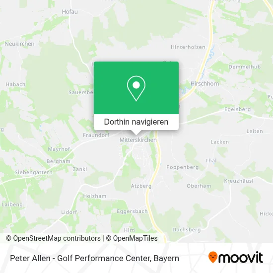 Peter Allen - Golf Performance Center Karte