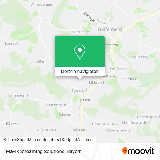 Mavik Streaming Solutions Karte