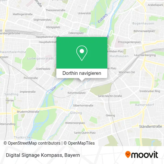 Digital Signage Kompass Karte