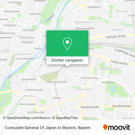 Consulate General Of Japan In Munich Karte
