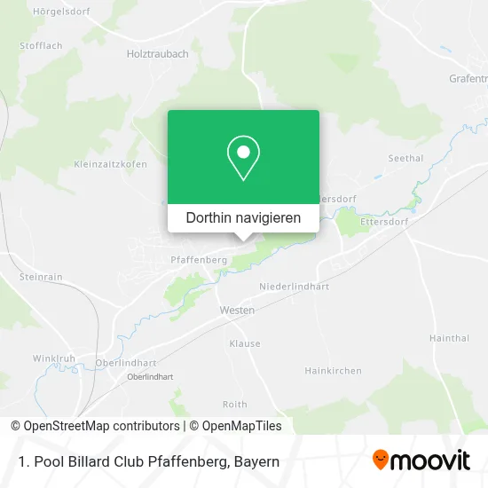 1. Pool Billard Club Pfaffenberg Karte