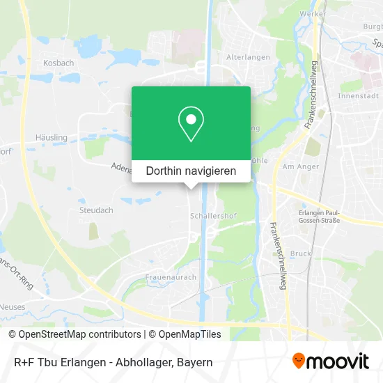 R+F Tbu Erlangen - Abhollager Karte