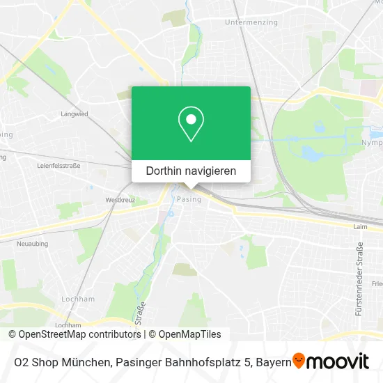 O2 Shop München, Pasinger Bahnhofsplatz 5 Karte