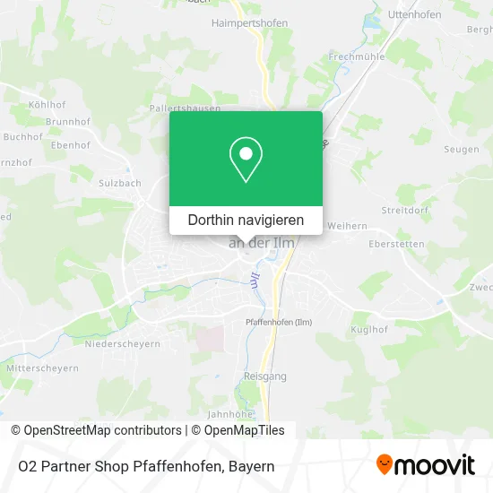 O2 Partner Shop Pfaffenhofen Karte