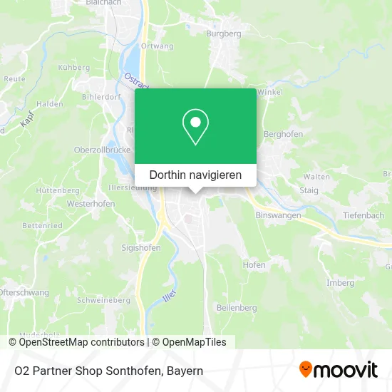 O2 Partner Shop Sonthofen Karte