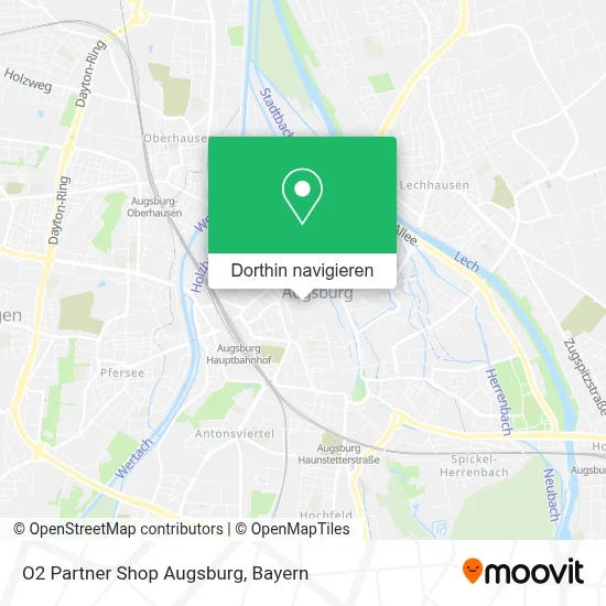 O2 Partner Shop Augsburg Karte