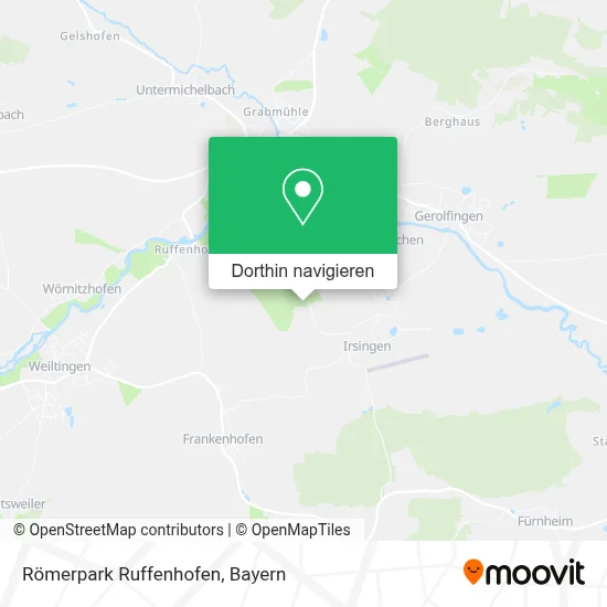 Römerpark Ruffenhofen Karte