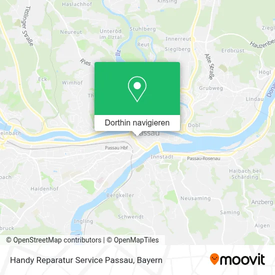 Handy Reparatur Service Passau Karte