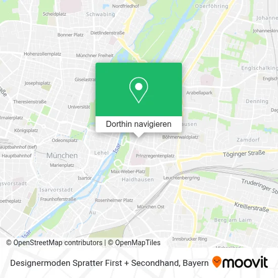 Designermoden Spratter First + Secondhand Karte