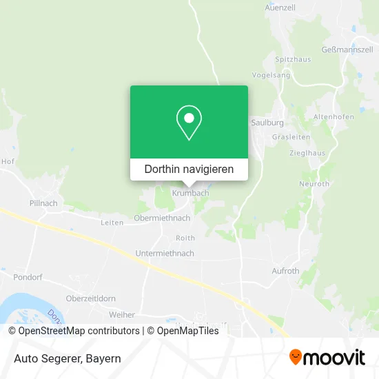 Auto Segerer Karte