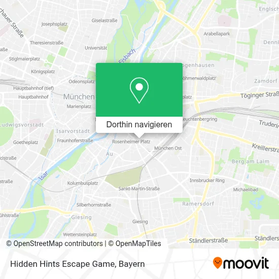 Hidden Hints Escape Game Karte
