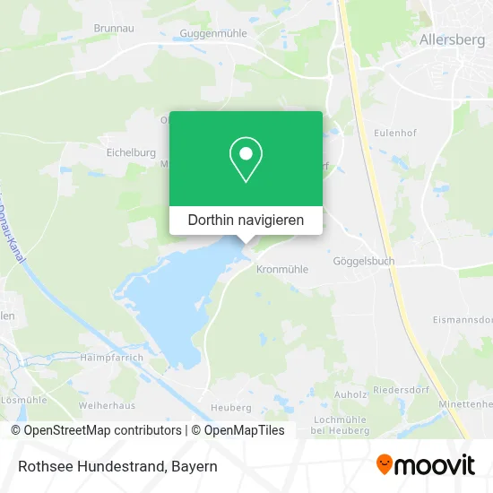 Rothsee Hundestrand Karte