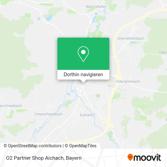 O2 Partner Shop Aichach Karte