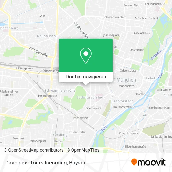 Compass Tours Incoming Karte
