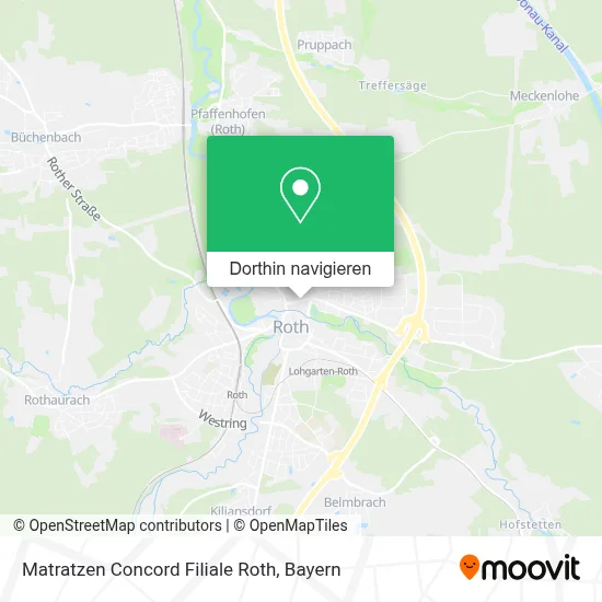 Matratzen Concord Filiale Roth Karte