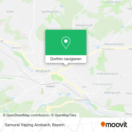 Samurai Vaping Ansbach Karte