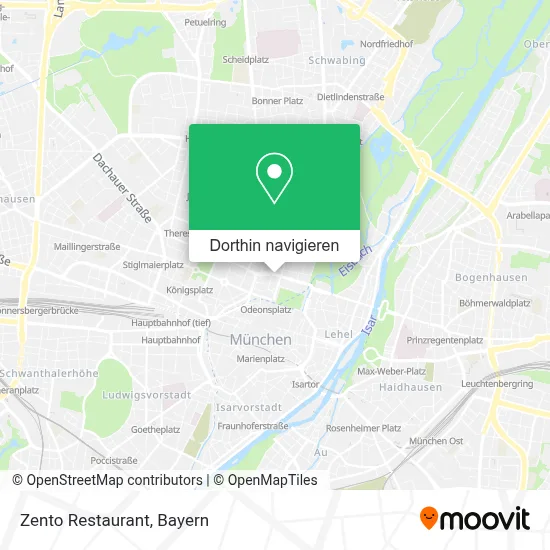 Zento Restaurant Karte