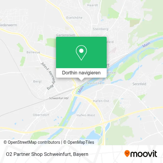 O2 Partner Shop Schweinfurt Karte