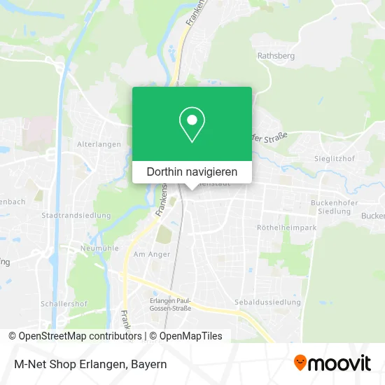 M-Net Shop Erlangen Karte