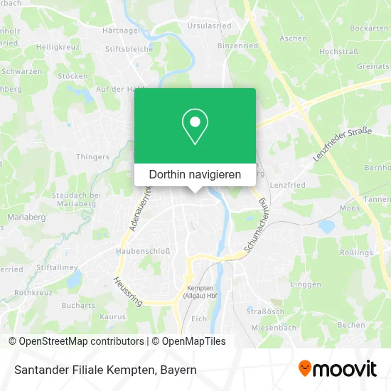 Santander Filiale Kempten Karte