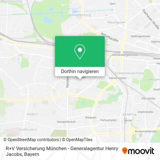R+V Versicherung München - Generalagentur Henry Jacobs Karte