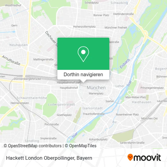 Hackett London Oberpollinger Karte