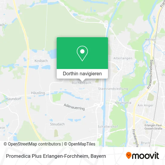 Promedica Plus Erlangen-Forchheim Karte