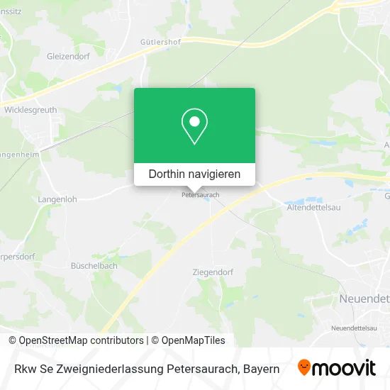 Rkw Se Zweigniederlassung Petersaurach Karte
