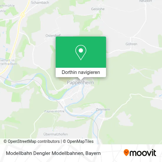 Modellbahn Dengler Modellbahnen Karte