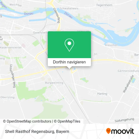 Shell Rasthof Regensburg Karte