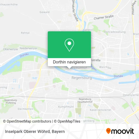 Inselpark Oberer Wöhrd Karte
