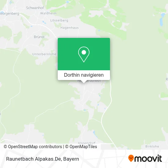 Raunetbach Alpakas.De Karte