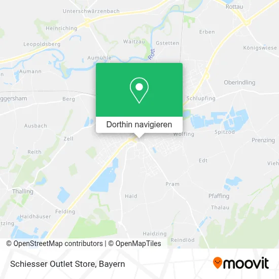 Schiesser Outlet Store Karte